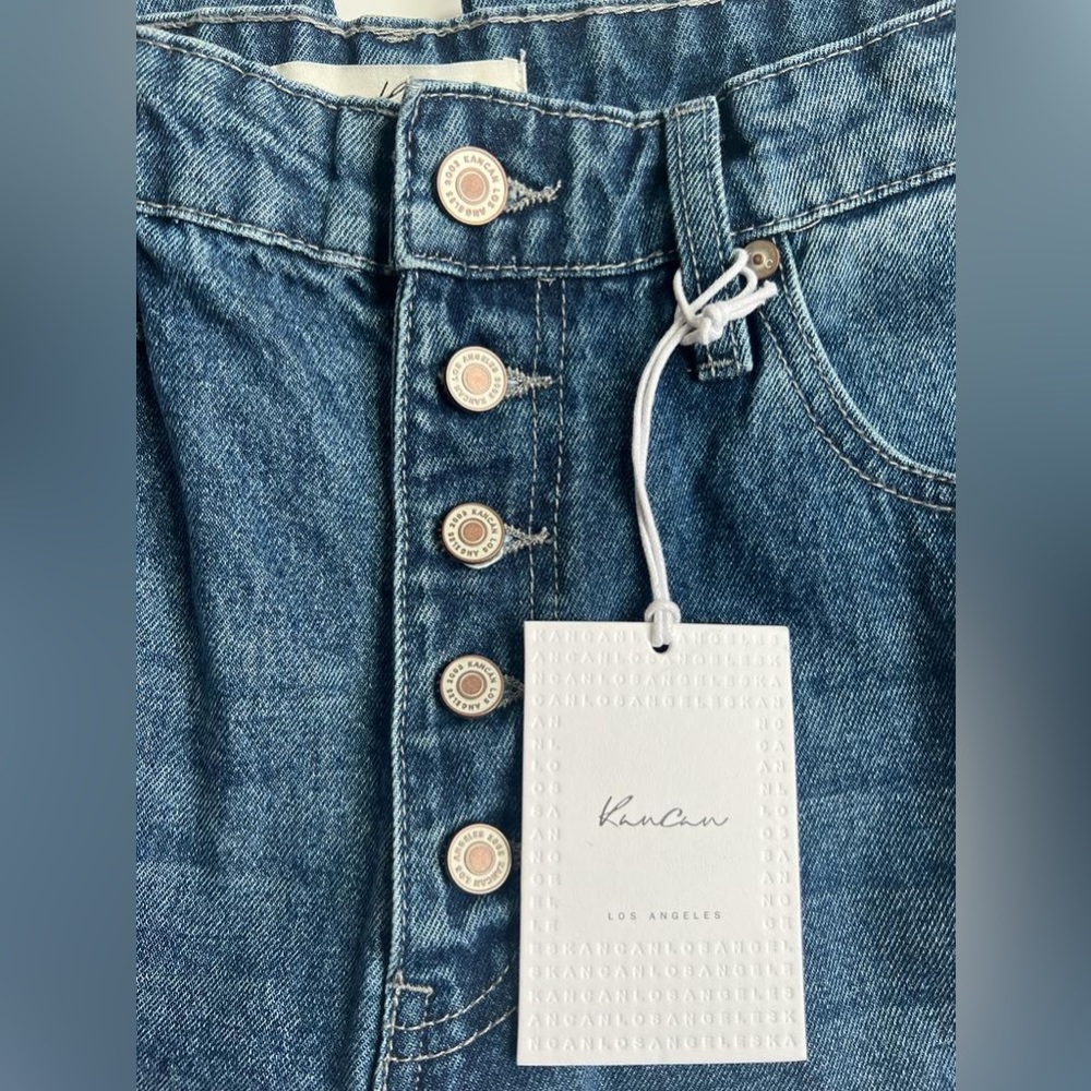 KanCan New Cargo Jeans Exposed Button Fly Straight 100% Cotton KC7893M Size 9/28 - Picture 4 of 12